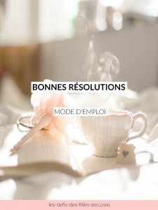 Prendre de bonnes résolutions