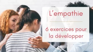 Un groupe de personnes consolent une jeune femme triste en mettant leur main sur son épaule et en lui souriant de façon bienveillante. Bannière pour l'article "comment développer son empathie ?"