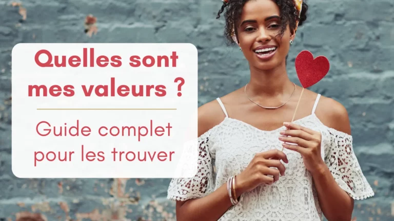 Une belle jeune femme souriante tient une baguette surmontée d'un cœur rouge entre ses mains. Image illustrant l'article "guide pour trouver ses valeurs"