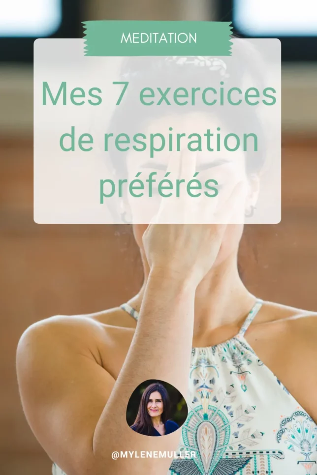 Une femme yeux fermés, bouche une de ses narines avec les doigts, respiration alternée, pratique repiratoire aux nombreux bienfaits.