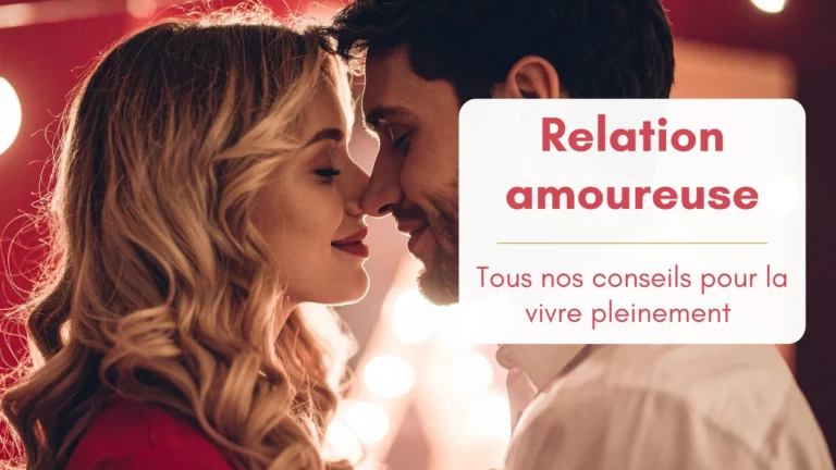 Gris plan intimiste sur le visage de deux amoureux, les yeux fermés, souriants. Bannière pour article Tous nos conseils pour vivre pleinement votre relation amoureuse".