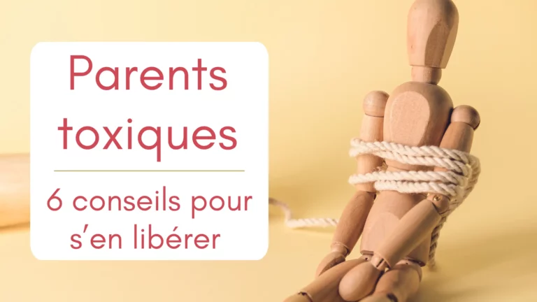 Photo d'un mannequin articulé attaché par une ficelle tenue par une plus grande main en bois. Bannière pour article "parent toxique, s'en libérer"